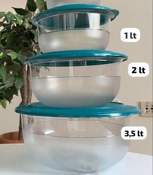 Kristalin Saklama ve Servis Kabı 3 lü Set