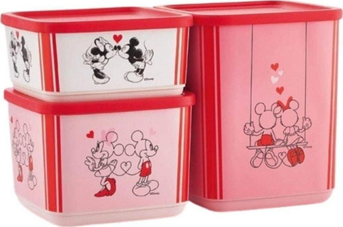 Minnie Ve Mickey Temalı Kübik 3'lü Saklama Seti