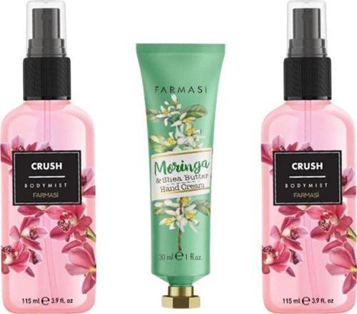 Crush Vücut Spreyi 115 ml 2 adet + Moringa & Shea Yağı El Kremi 30 ml