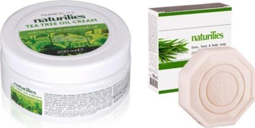 Naturilies Çay Ağacı Özlü Yağlı Krem 200 ml Çay Ağaçı Özlü Sabun 90 gr