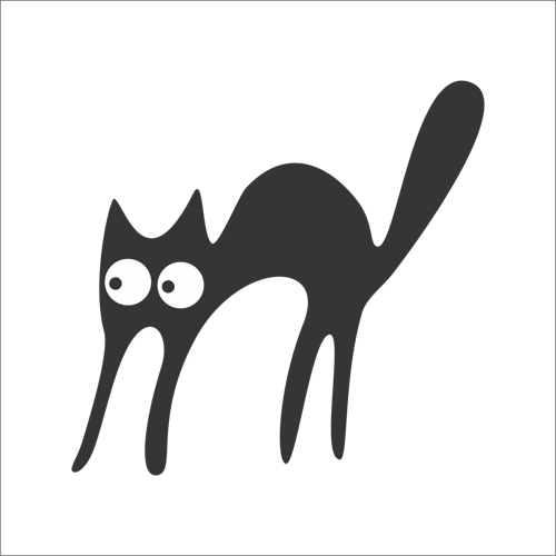 KEDİ FOLYO STİCKER 40cm Uzunluk