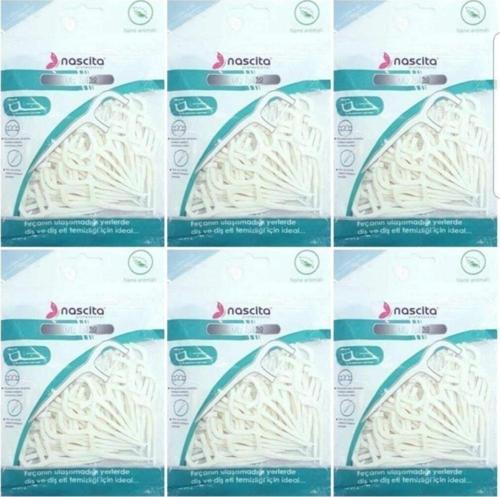 Nane Aromalı Çift Taraflı Kürdanlı Diş İpi 50'Li X 6 Paket