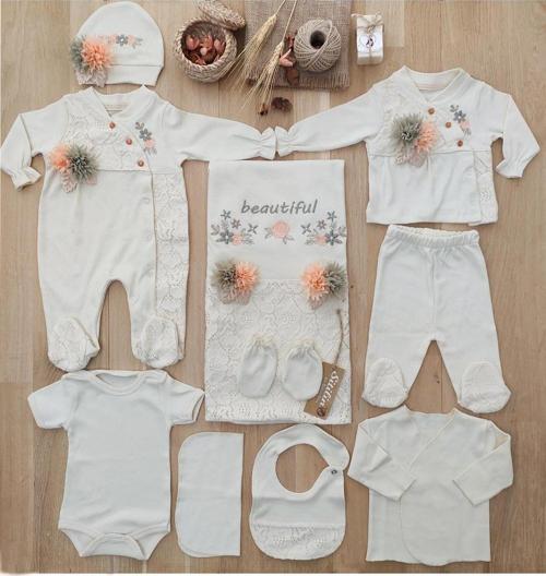 Kız Bebek Natural Lüx Organik Hastane Çıkışı  Yenidoğan Set 456554383