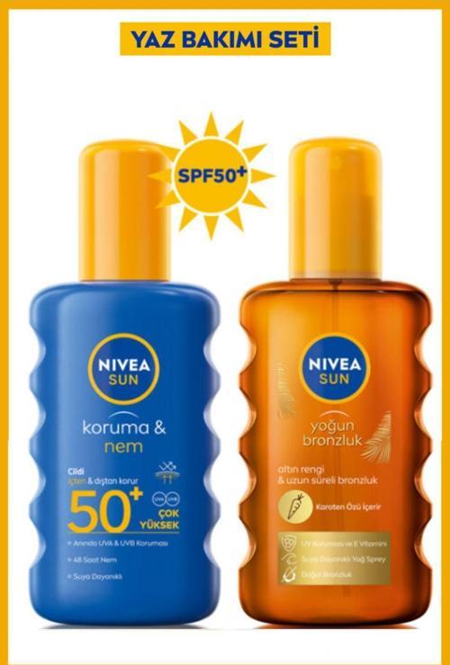 Koruma & Nem 50 Faktör Güneş Kremi 200 ml + Karoten Özlü Bronzlaştırıcı 200 ml