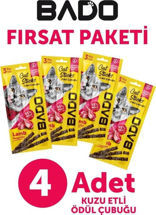 Kedi Ödül Çubuğu Kuzu Etli 3x5gr 4Lü