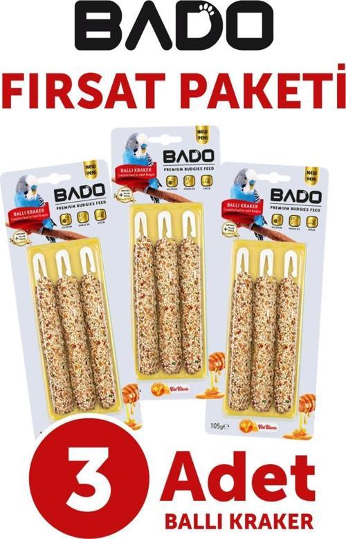 Muhabbet Kuşu Krakeri Ballı 105Gr 3Lü