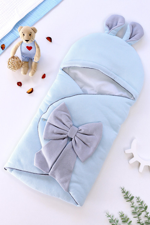 Erkek Bebek Mavi Lüks Anakuçağı Kundak STL6554