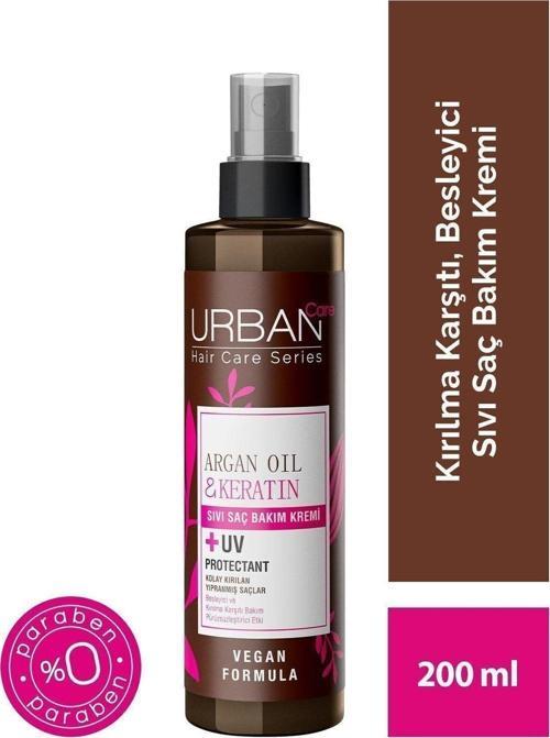 Argan Yağı Kolay Kırılan Yıpranmış Saçlara Özel Sıvı Saç Bakım Kremi Ve Fön Suyu - Vegan - 200 Ml