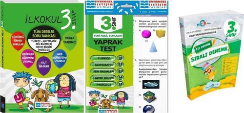 Evrensel İletişim 3. Sınıf Tüm Dersler Soru Bankası + Yaprak Test + Deneme Seti 3 Kitap 2023