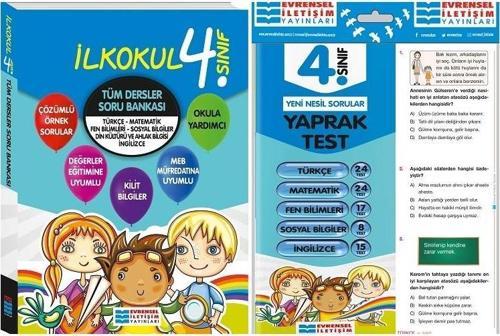 Evrensel İletişim 4. Sınıf Tüm Dersler Soru Bankası + Yaprak Test Seti 2 Kitap 2023
