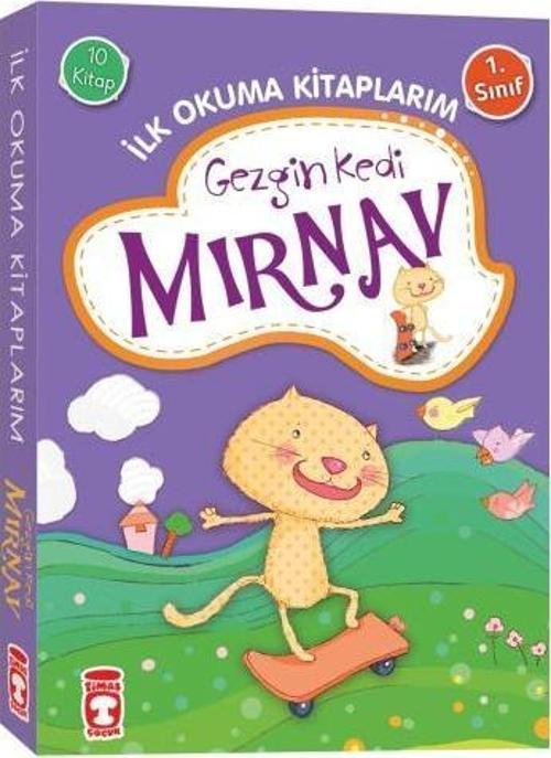 Timaş Çocuk 1. Sınıf Gezgin Kedi Mırnav İlk Okuma Kitaplarım 10 Kitap Hikaye Seti 2023
