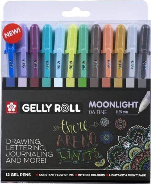 Gelly Roll Jel Mürekkepli Kalem 12 Renk Moonlight 06 Cosmos Set