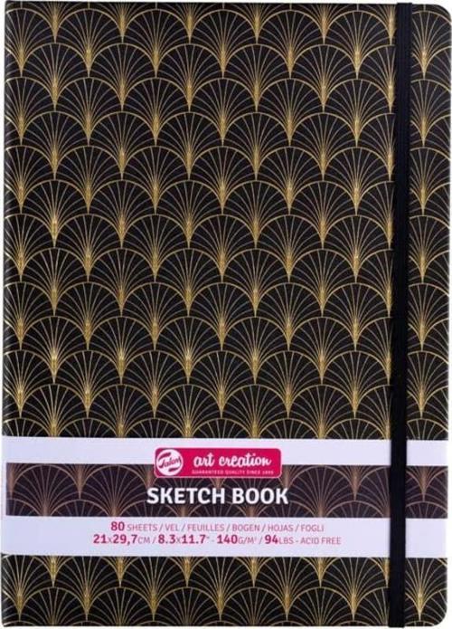 Art Creation Sketchbook Sert Kapak Eskiz Defteri 140 gr 21x29,7 cm 80 yp Art Deco