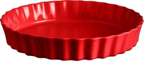 Tart-Börek Flan Kabı Yuvarlak 32cm Kırmızı-Burgundy-346032