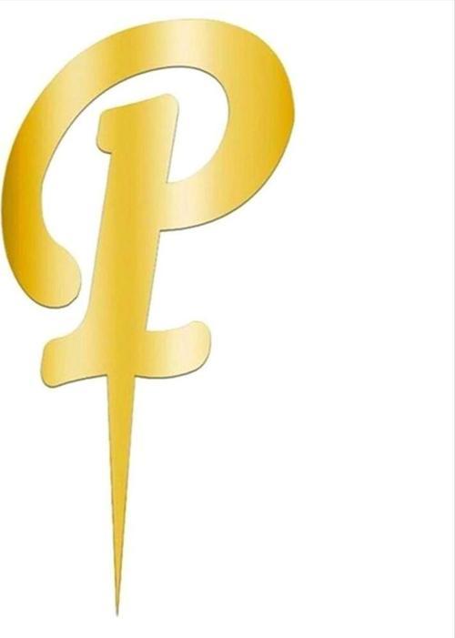 Aynalı Altın Pleksi P Harfi