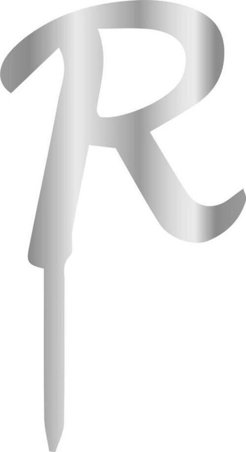 Aynalı Gümüş Pleksi R Harfi