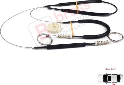 Audi Q7 MK1 4L 4LB 2006-2015 5-Kapı SUV 4L0839461 İçin Elektrikli Arka Sol Cam Kriko Tamir Seti