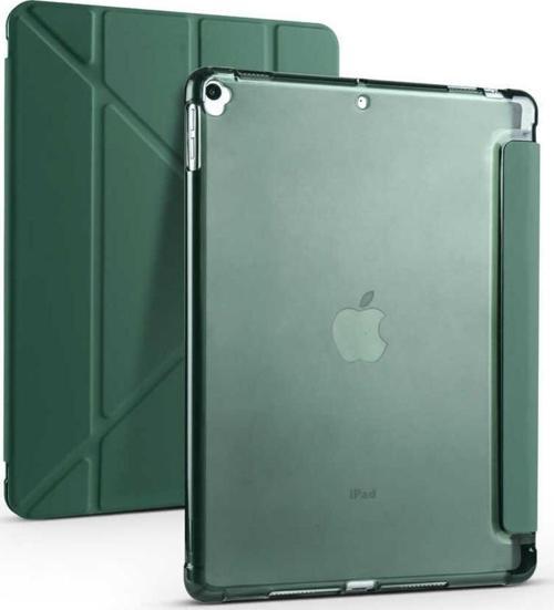 Apple iPad Air 3 10.5 İnç Kılıf Yatay ve Dikey Standlı Uyku Modlu Kalemlikli Trifold Arkası Silikon Kılıf 