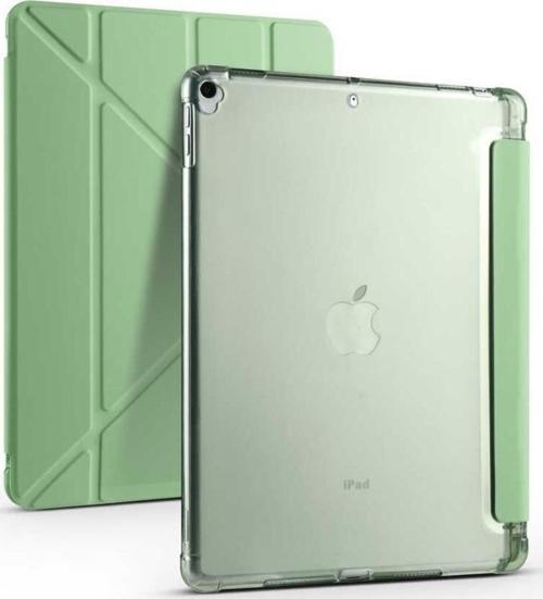 Apple iPad Pro 10.5 Kılıf Yatay ve Dikey Standlı Uyku Modlu Kalemlikli Trifold Arkası Silikon Kılıf 