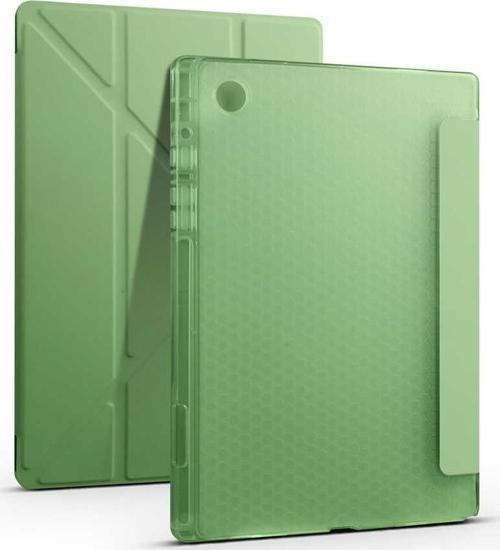 Galaxy Tab A8 10.5 SM-X200 (2021) Yatay ve Dikey Standlı Uyku Modlu Kalemlikli Trifold Arkası Silikon Kılıf
