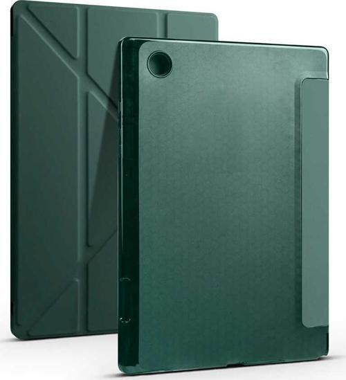 Galaxy Tab A8 10.5 SM-X200 (2021) Yatay ve Dikey Standlı Uyku Modlu Kalemlikli Trifold Arkası Silikon Kılıf