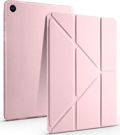 Samsung Galaxy Tab A9 Plus Kılıf Yatay ve Dikey Standlı Uyku Modlu Kalemlikli Trifold Arkası Silikon Tablet Kılıfı 