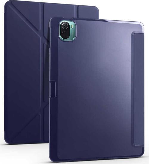 Xiaomi Mi Pad 5 Yatay ve Dikey Standlı Uyku Modlu Kalemlikli Trifold Arkası Silikon Kılıf