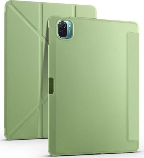 Xiaomi Mi Pad 5 Yatay ve Dikey Standlı Uyku Modlu Kalemlikli Trifold Arkası Silikon Kılıf