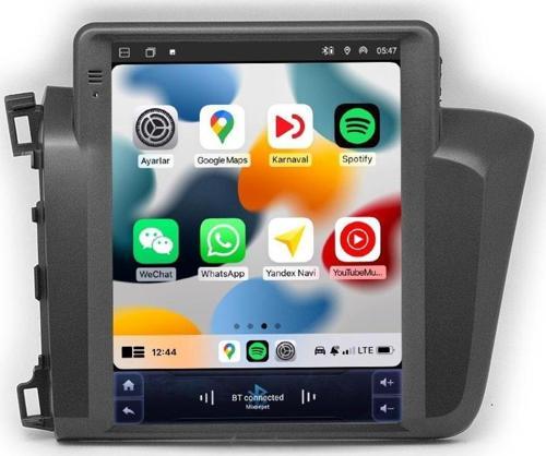 MTC-980TS Serisi Honda Civic FB7 Tesla Ekran 2011-2013 Arası 4GB Ram 64GB Hafıza Carplay Navigasyonlu Teyp