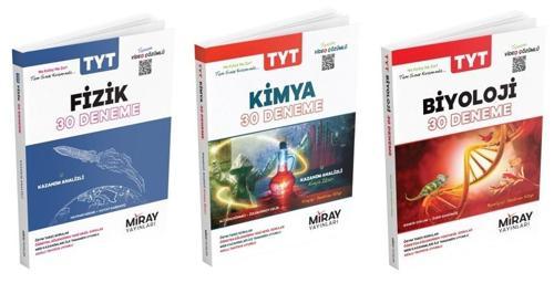 Miray 2025 Tyt Fizik + Kimya + Biyoloji Deneme Seti 3 Kitap