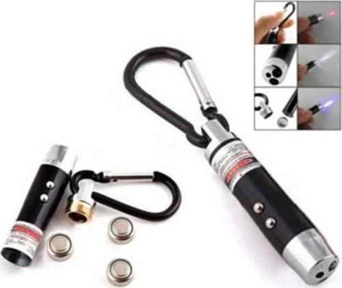 El Feneri Anahtarlık Işıklı Anahtarlık 3 Fonksyonlu Lazer Led Fener