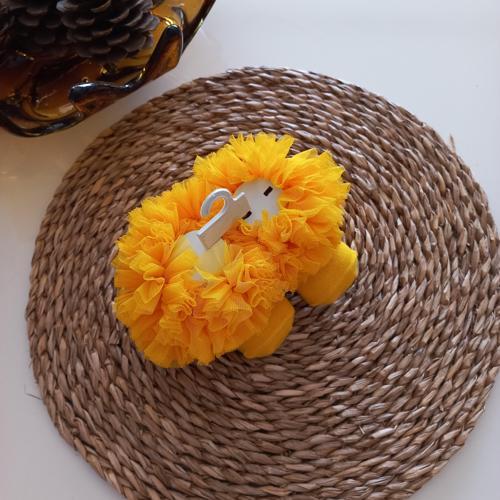 Kız Bebek Özel Gün Sarı Fırfırlı Tütü Kokoş Çorap
