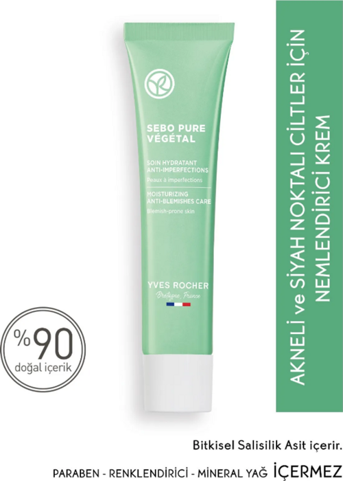 Akneye Eğilimli Ciltler Için Sebo Pure Vegetal Jel Krem-çinko &bitkisel Salisilik Asit&allantoin-40g 32070