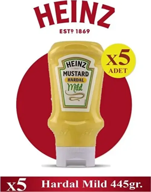 Hardal Mild 445 gr x 5 Ad - Heinz