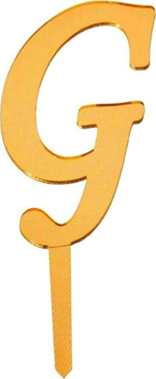 Aynalı Altın Pleksi G Harfi