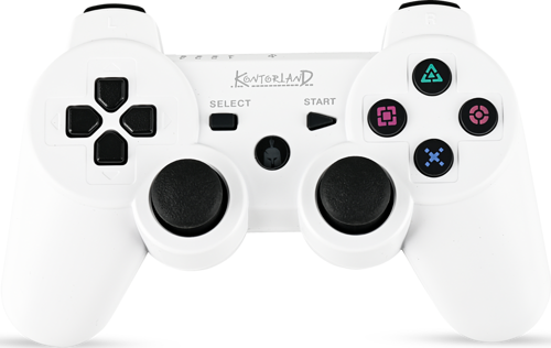 - PS3 Uyumlu Titreşimli Kablosuz Oyun Kolu GamePad (Beyaz)