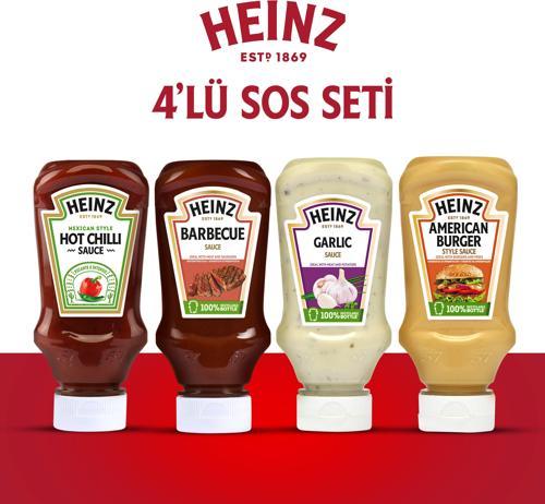 4'lü Sos Seti (Barbekü Sos 250 gr.+Sarımsaklı Sos 230 gr.+Amerikan Burger Sos 230 gr.+Hot Chili sos 245 gr.)