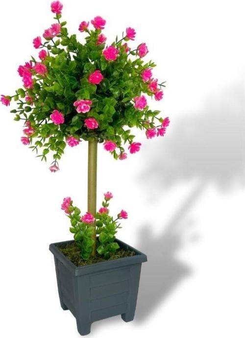 Bonsai Dekoratif Yapay Ağaç Pembe Mineli Bonzai 50*25 cm