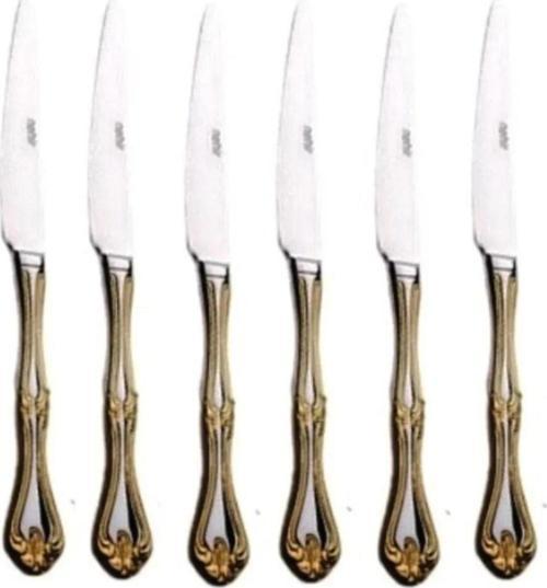 lalezar gold altın pasta tatlı bıçak 6 lı pasta tatlı bıçağı gold
