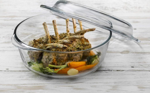 59013 borcam yuvarlak kapaklı tencere 3150 cc