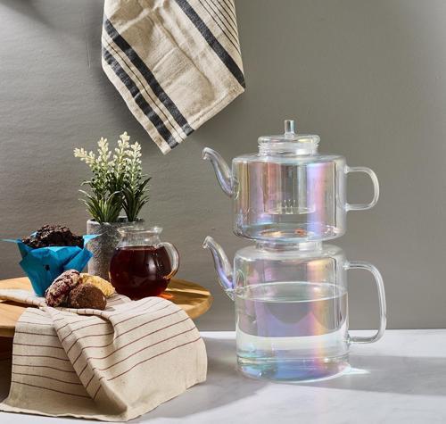 Luster Borosilikat Cam Çaydanlık