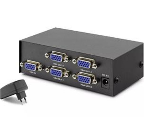 Hdx1278 4 Port Vga Splitter 200Mhz 1-In 4-Out Siyah