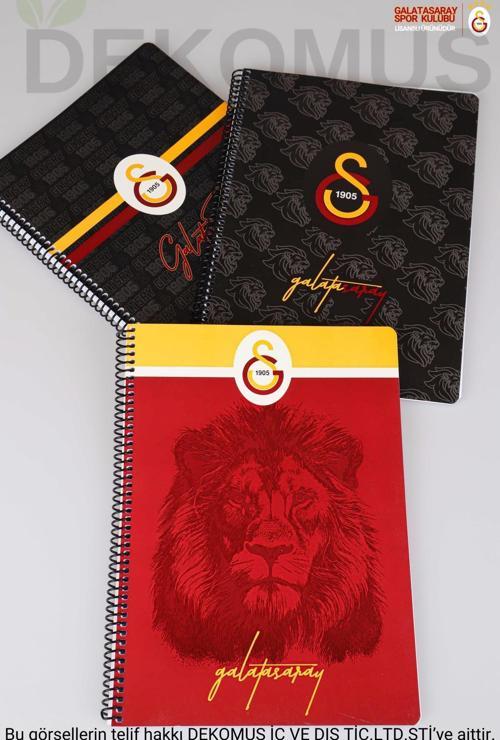 LİSANSLI GALATASARAY "TEKLİ" SPIRALLI ÇİZGİLİ A4 KARTON KAPAK 72 YAPRAK DEFTER 
