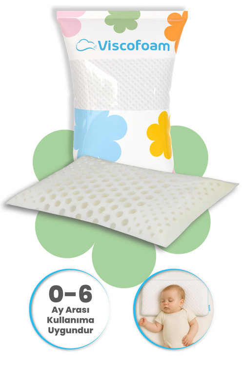 Hava Kanallı Ortopedik Bebek Yastığı Visco Bebek Yastık - 39x24x5cm