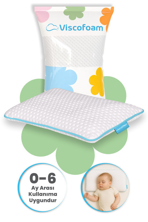 Viscofoam Hava Kanallı Ortopedik Bebek Yastığı Visco Bebek Yastık - 39x24x5cm