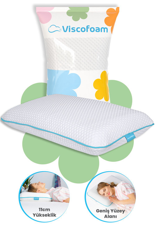 Lüks Boyun Destekli Ortopedik Yastık Visco Yastık 60x40x11cm