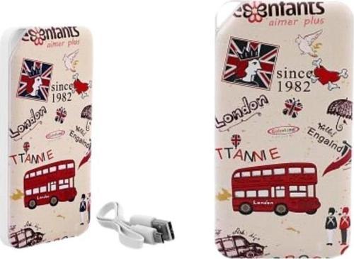 10.000 Mah Powerbank Özel Resim England Temalı, Taşınabilir Güç Bankası