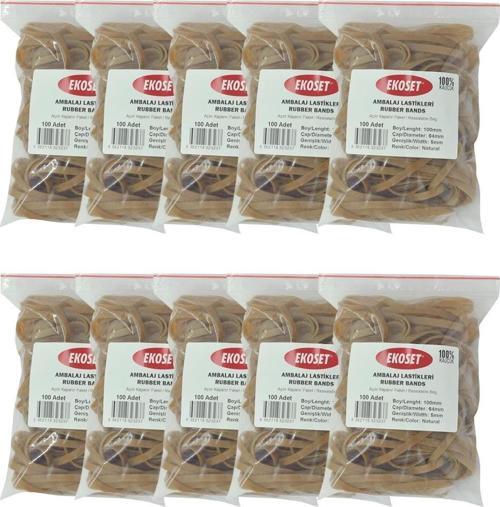 100x5mm Geniş Kauçuk Paket Ambalaj Lastiği 1.000 Adet