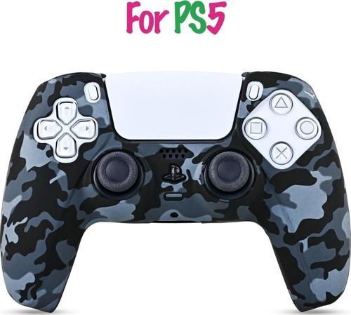 PS5 Gamepad Uyumlu Silikon Kılıf - (Night Camo)
