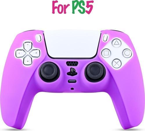 PS5 Gamepad Uyumlu Silikon Kılıf - (Purple Power)